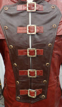 Cargar imagen en el visor de la galería, Men's Brown Genuine Leather Coat Punk Rock