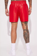 Last inn bildet i Galleri-visningsprogrammet, Men's Red Genuine Sheep Leather Shorts