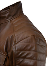 Cargar imagen en el visor de la galería, FRANK GRILLO Brown Leather Jacket