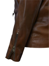 Cargar imagen en el visor de la galería, FRANK GRILLO Brown Leather Jacket