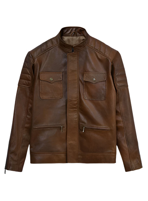 Men's Vintage Brown Leather Jacket
