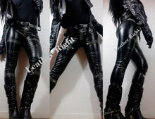 Load image into Gallery viewer, Women's Skinny Real Leather studded biker Jeans