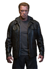 Cargar imagen en el visor de la galería, ARNOLD SCHWARZENEGGER Black Leather Jacket