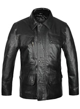 Cargar imagen en el visor de la galería, ARNOLD SCHWARZENEGGER Black Leather Jacket
