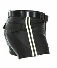 Last inn bildet i Galleri-visningsprogrammet, Men's Genuine Leather Shorts With Belt
