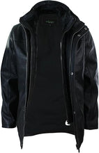 Cargar imagen en el visor de la galería, Men's Black Genuine Leather 3/4 Safari Coat Jacket