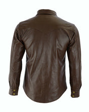 Load image into Gallery viewer, Men's Brown Genuine Sheep Leather Shirt