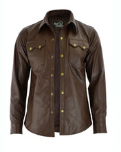 Load image into Gallery viewer, Men's Brown Genuine Sheep Leather Shirt
