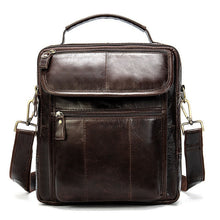 Cargar imagen en el visor de la galería, Men's Genuine Leather Cross body Bag Messenger Bag Shoulder Bag