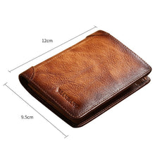 Cargar imagen en el visor de la galería, Men's Genuine Leather Smart Wallets