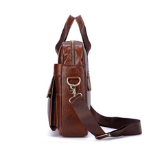 Cargar imagen en el visor de la galería, Men's Genuine Leather Handbags Laptop Bag Business Travel Messenger Bag