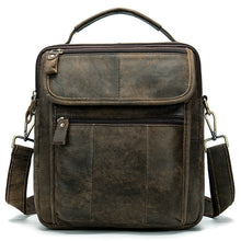 Cargar imagen en el visor de la galería, Men's Genuine Leather Cross body Bag Messenger Bag Shoulder Bag
