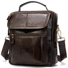 Cargar imagen en el visor de la galería, Men's Genuine Leather Cross body Bag Messenger Bag Shoulder Bag