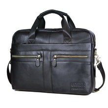 Cargar imagen en el visor de la galería, Men's Genuine Leather Handbags Laptop Bag Business Travel Messenger Bag