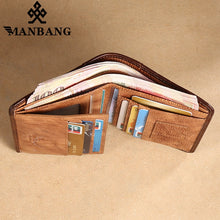 Cargar imagen en el visor de la galería, Men's Genuine Leather Smart Wallets