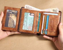 Cargar imagen en el visor de la galería, Men's Genuine Leather Smart Wallets