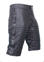 Last inn bildet i Galleri-visningsprogrammet, Men's Real Leather Featuring Side Straps Padded Shorts