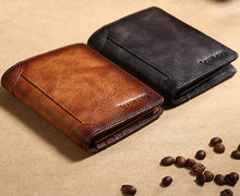Cargar imagen en el visor de la galería, Men's Genuine Leather Smart Wallets