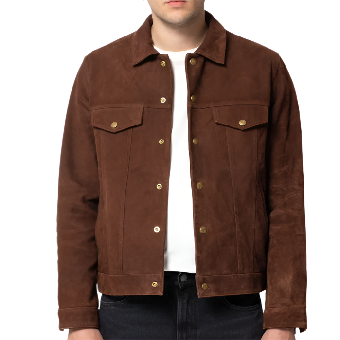 Men's Dark Brown Nubuck Jacket