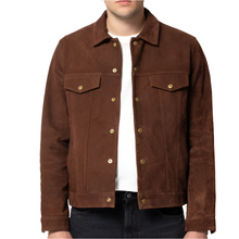 Lataa kuva Galleria-katseluun, Men's Dark Brown Nubuck Jacket