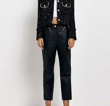 Load image into Gallery viewer, Women's Black Genuine Leather Trouser jeans