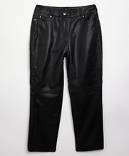 Load image into Gallery viewer, Women's Black Genuine Leather Trouser jeans