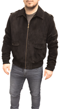 Lataa kuva Galleria-katseluun, Men's Black Suede Jacket