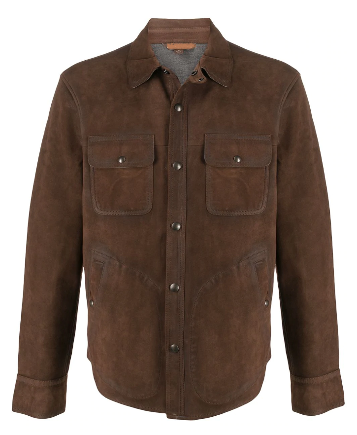Men's Brown Suede Leather Jacket