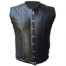 Last inn bildet i Galleri-visningsprogrammet, Men's Real Leather Vest Steel Boned Victorian Style Corset Gothic Steampunk Vest