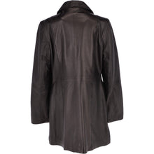 Afbeelding in Gallery-weergave laden, Womens Genuine Leather Single Breasted 3/4 Length Coat