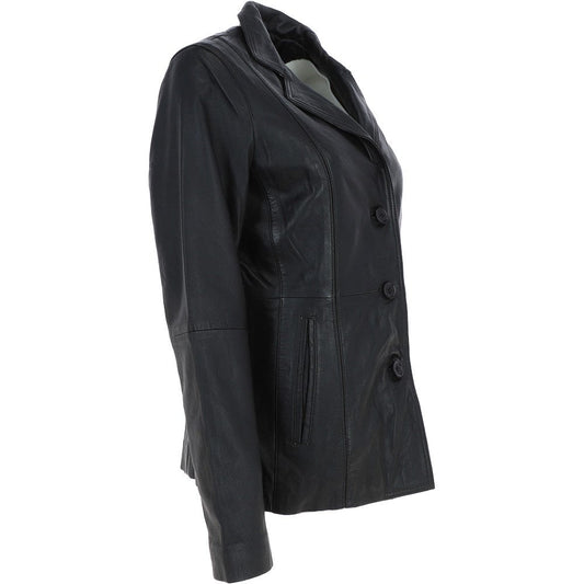 Women's Black Genuine Leather Jacket