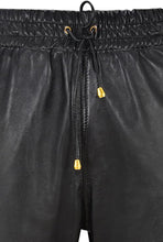 Last inn bildet i Galleri-visningsprogrammet, Men's Black Leather Joggers pants