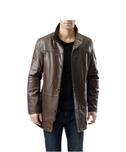 Load image into Gallery viewer, Men's Brown Leather Jacket