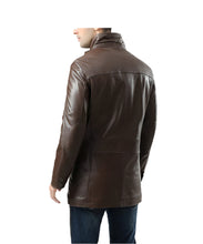 Load image into Gallery viewer, Men's Brown Leather Jacket