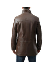 Load image into Gallery viewer, Men's Brown Leather Jacket
