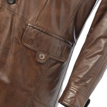 Load image into Gallery viewer, Men's Brown Genuine Leather Coat Jacket