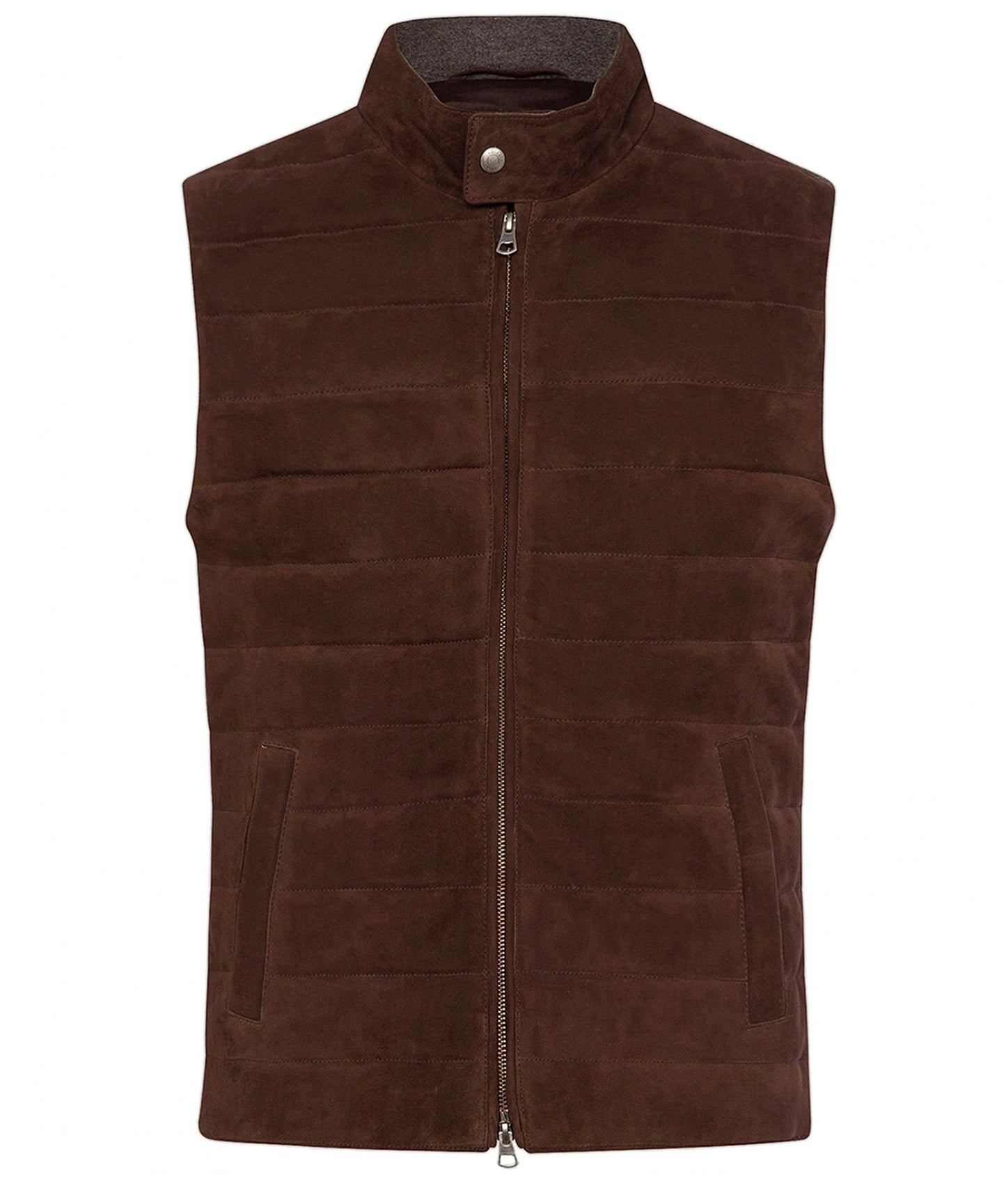 Dark Brown Suede Gilet