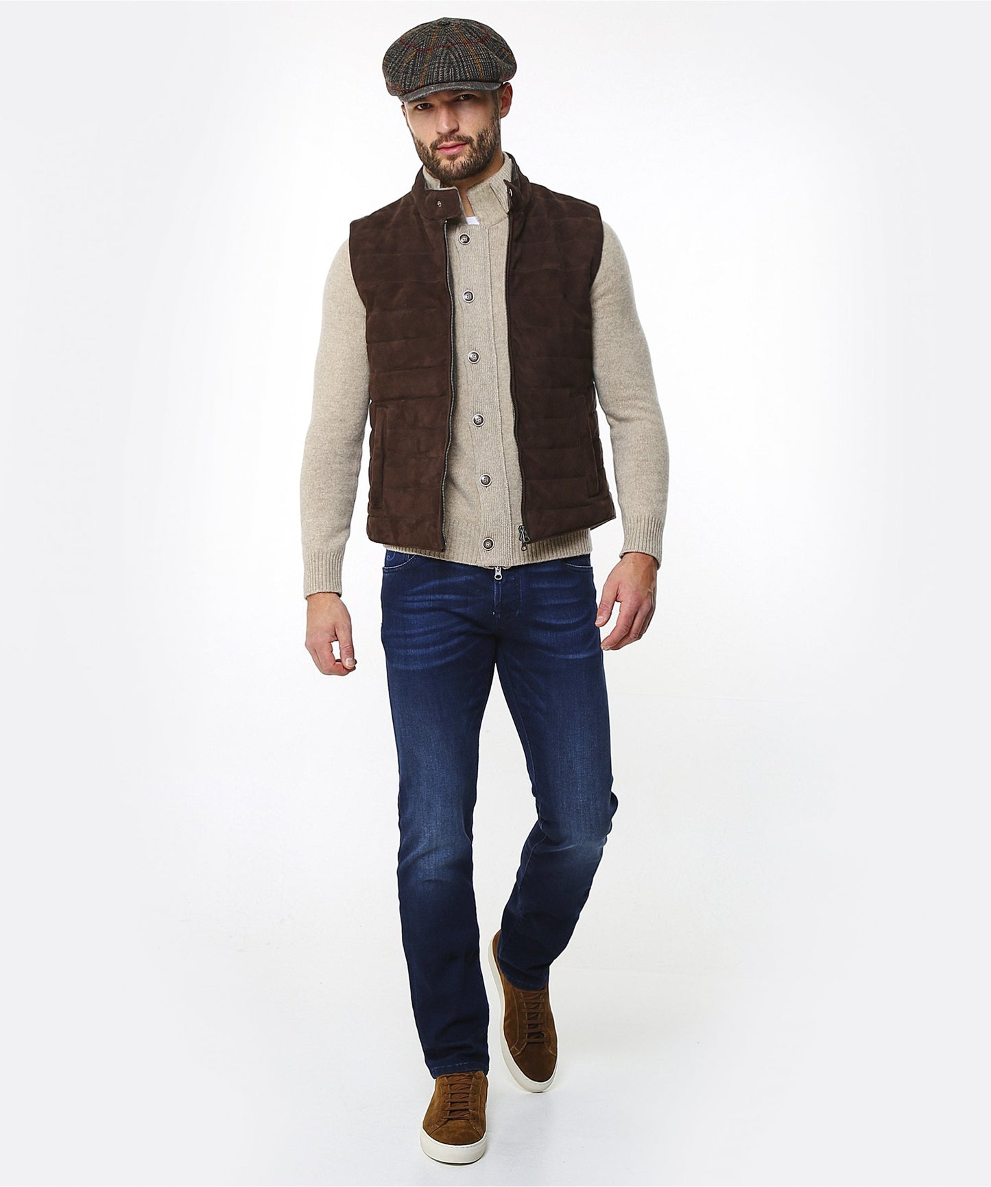 Dark Brown Suede Gilet