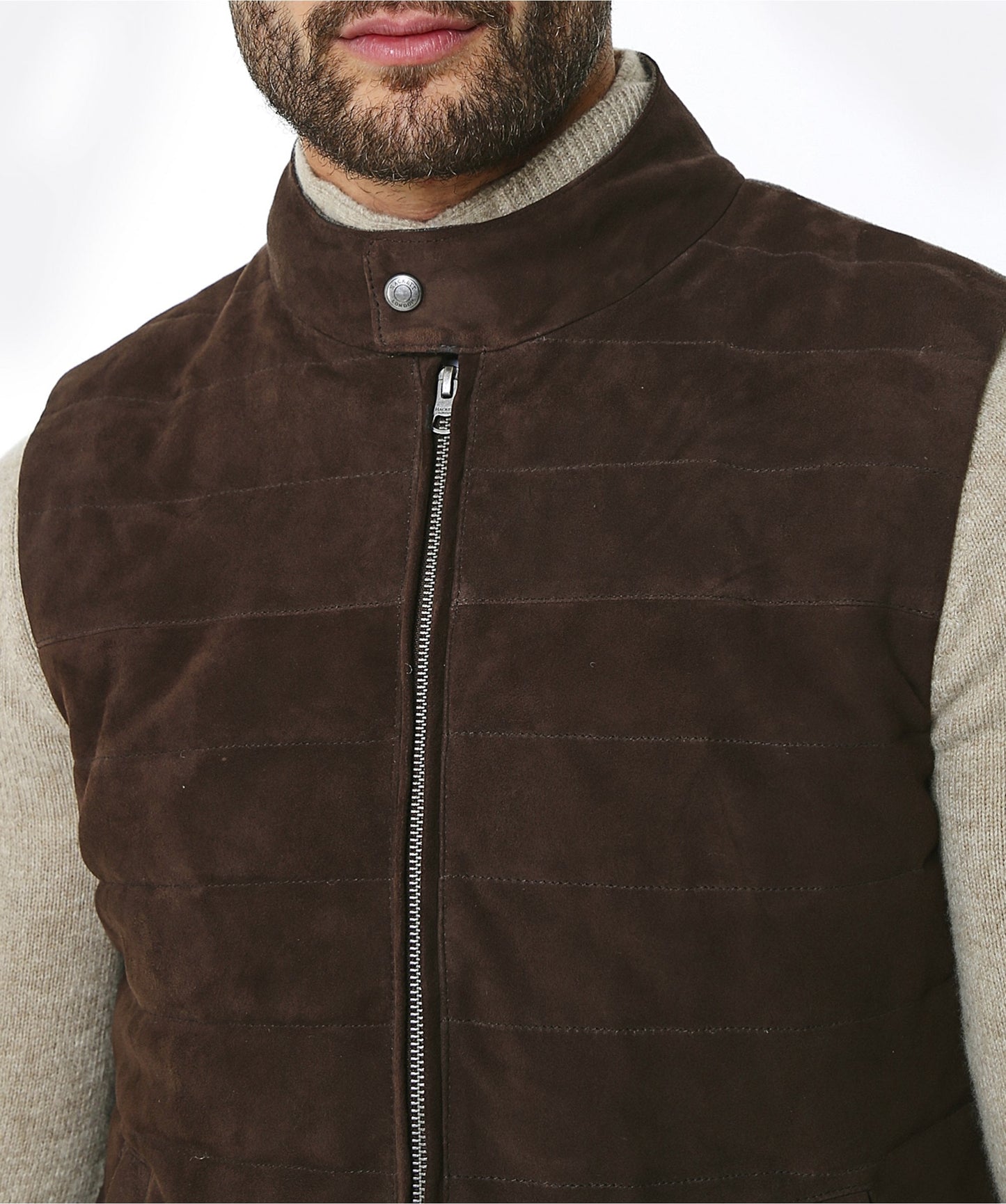 Dark Brown Suede Gilet