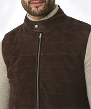 Cargar imagen en el visor de la galería, Dark Brown Suede Gilet