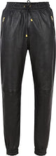 Last inn bildet i Galleri-visningsprogrammet, Men's Black Leather Joggers pants