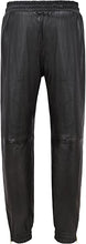 Last inn bildet i Galleri-visningsprogrammet, Men's Black Leather Joggers pants