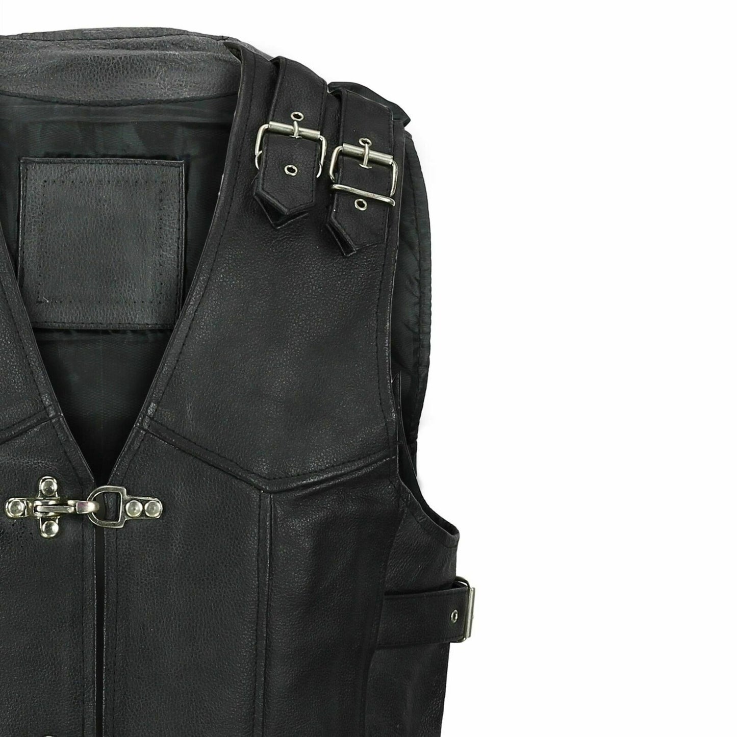 Gilet Homme Noir En Cuir Véritable