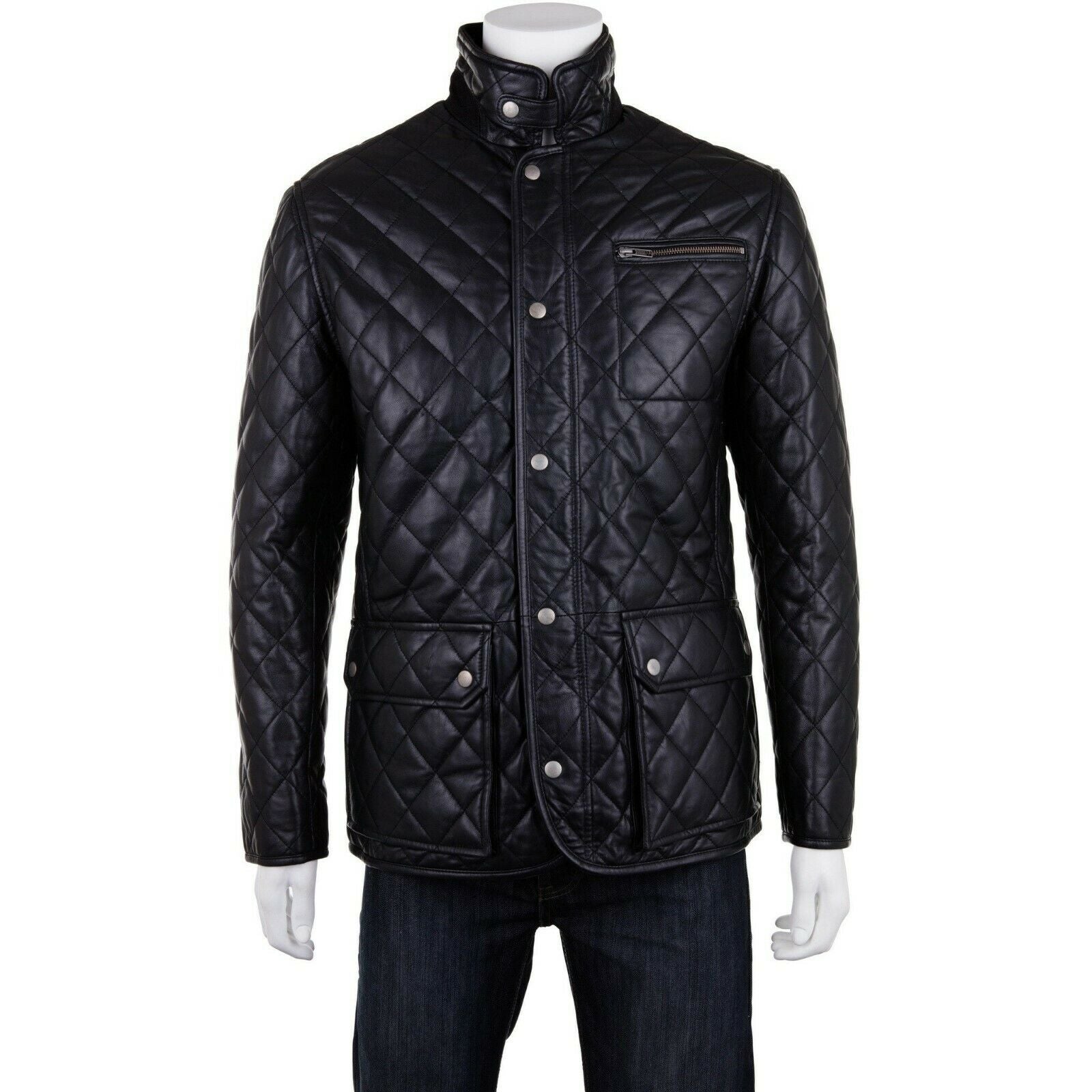 Men's Sheep Leather Quilted Jacket