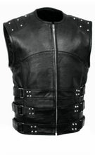 Charger l'image dans la galerie, Gilet SWAT en cuir véritable pour homme