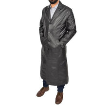 Load image into Gallery viewer, Men's Genuine Leather Full Length Trench Coat BLADE