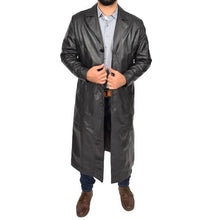 Load image into Gallery viewer, Men's Genuine Leather Full Length Trench Coat BLADE