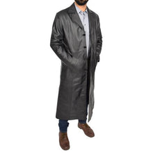 Load image into Gallery viewer, Men's Genuine Leather Full Length Trench Coat BLADE