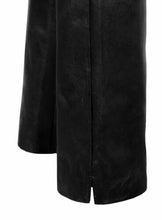 Cargar imagen en el visor de la galería, Men's Black Genuine Leather Slim Fit Jeans Pants