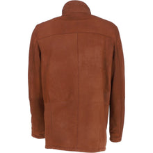 Cargar imagen en el visor de la galería, Men's Brown Nubuck Leather Detachable Double Collar Jacket